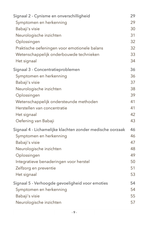 BURN-OUT SIGNALEN
