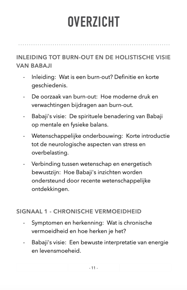 BURN-OUT SIGNALEN