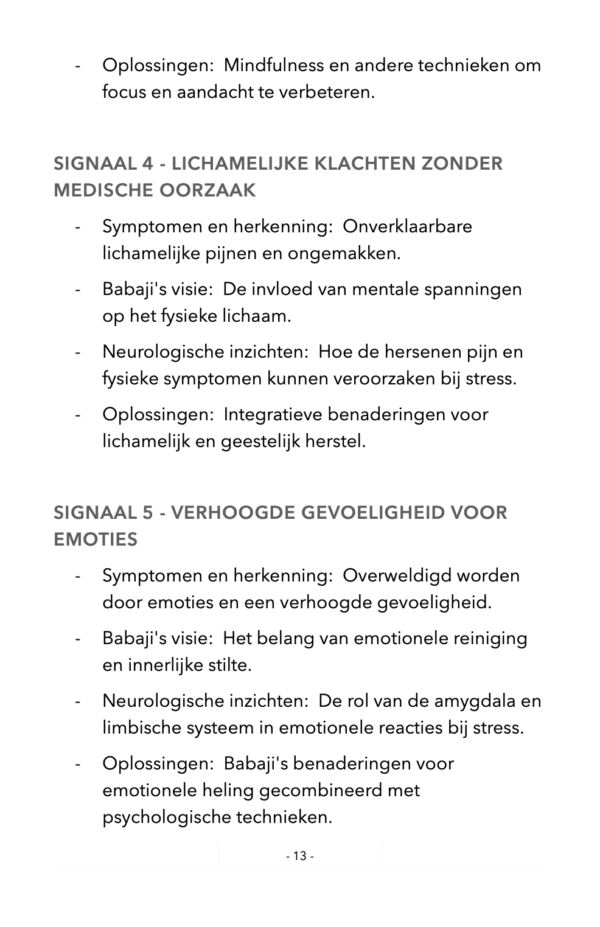 BURN-OUT SIGNALEN