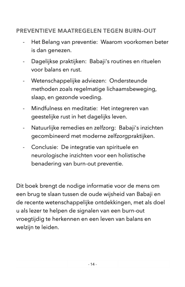 BURN-OUT SIGNALEN