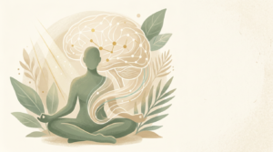 Firefly_Warm, calm editorial illustration representing artificial intelligence supporting hum